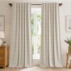 imageNICETOWN 100 Blackout Plaid Curtains 90 inches Long for Bedroom Rod Pocket ampamp Back Tab Brighton Windowpane Pattern Window Treatments for Living Room Taupe W52 x L90 2 PanelsTaupe