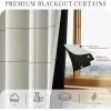 imageNICETOWN 100 Blackout Plaid Curtains 90 inches Long for Bedroom Rod Pocket ampamp Back Tab Brighton Windowpane Pattern Window Treatments for Living Room Taupe W52 x L90 2 PanelsGrey