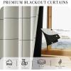 imageNICETOWN 100 Blackout Plaid Curtains 90 inches Long for Bedroom Rod Pocket ampamp Back Tab Brighton Windowpane Pattern Window Treatments for Living Room Taupe W52 x L90 2 PanelsBlack