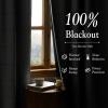 imageNICETOWN 100 Blackout Plaid Curtains 90 inches Long for Bedroom Rod Pocket ampamp Back Tab Brighton Windowpane Pattern Window Treatments for Living Room Taupe W52 x L90 2 PanelsBlack