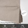 imageNICETOWN Cordless French Door Curtain Natural Linen 100 Blackout W24 x L64 in Roman Shade for Doors with Adhesive Top ampamp Magnetic Lift Privacy ampamp Thermal Window Shade for Kitchen 1 PanelTaupe