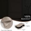 imageNICETOWN Cordless French Door Curtain Natural Linen 100 Blackout W24 x L64 in Roman Shade for Doors with Adhesive Top ampamp Magnetic Lift Privacy ampamp Thermal Window Shade for Kitchen 1 PanelTaupe