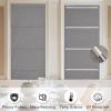 imageNICETOWN Cordless French Door Curtain Natural Linen 100 Blackout W24 x L64 in Roman Shade for Doors with Adhesive Top ampamp Magnetic Lift Privacy ampamp Thermal Window Shade for Kitchen 1 PanelGrey