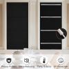 imageNICETOWN Cordless French Door Curtain Natural Linen 100 Blackout W24 x L64 in Roman Shade for Doors with Adhesive Top ampamp Magnetic Lift Privacy ampamp Thermal Window Shade for Kitchen 1 PanelBlack