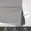 imageNICETOWN Cordless French Door Curtain Natural Linen 100 Blackout W24 x L64 in Roman Shade for Doors with Adhesive Top ampamp Magnetic Lift Privacy ampamp Thermal Window Shade for Kitchen 1 PanelGrey