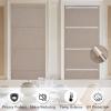 imageNICETOWN Cordless French Door Curtain Natural Linen 100 Blackout W24 x L64 in Roman Shade for Doors with Adhesive Top ampamp Magnetic Lift Privacy ampamp Thermal Window Shade for Kitchen 1 PanelTaupe