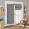 imageNICETOWN Cordless French Door Curtain Natural Linen 100 Blackout W24 x L64 in Roman Shade for Doors with Adhesive Top ampamp Magnetic Lift Privacy ampamp Thermal Window Shade for Kitchen 1 PanelGrey