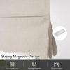 imageNICETOWN Cordless French Door Curtain Natural Linen 100 Blackout W24 x L64 in Roman Shade for Doors with Adhesive Top ampamp Magnetic Lift Privacy ampamp Thermal Window Shade for Kitchen 1 PanelNatural