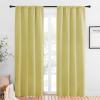 imageNICETOWN Blackout Curtains for Living Curtains Paler Yellow 2 Panels 42 by 84 Room Darkening Window Curtain Panels EasyCare Solid Thermal Insulated DraperiesDrapes for Daughter Room