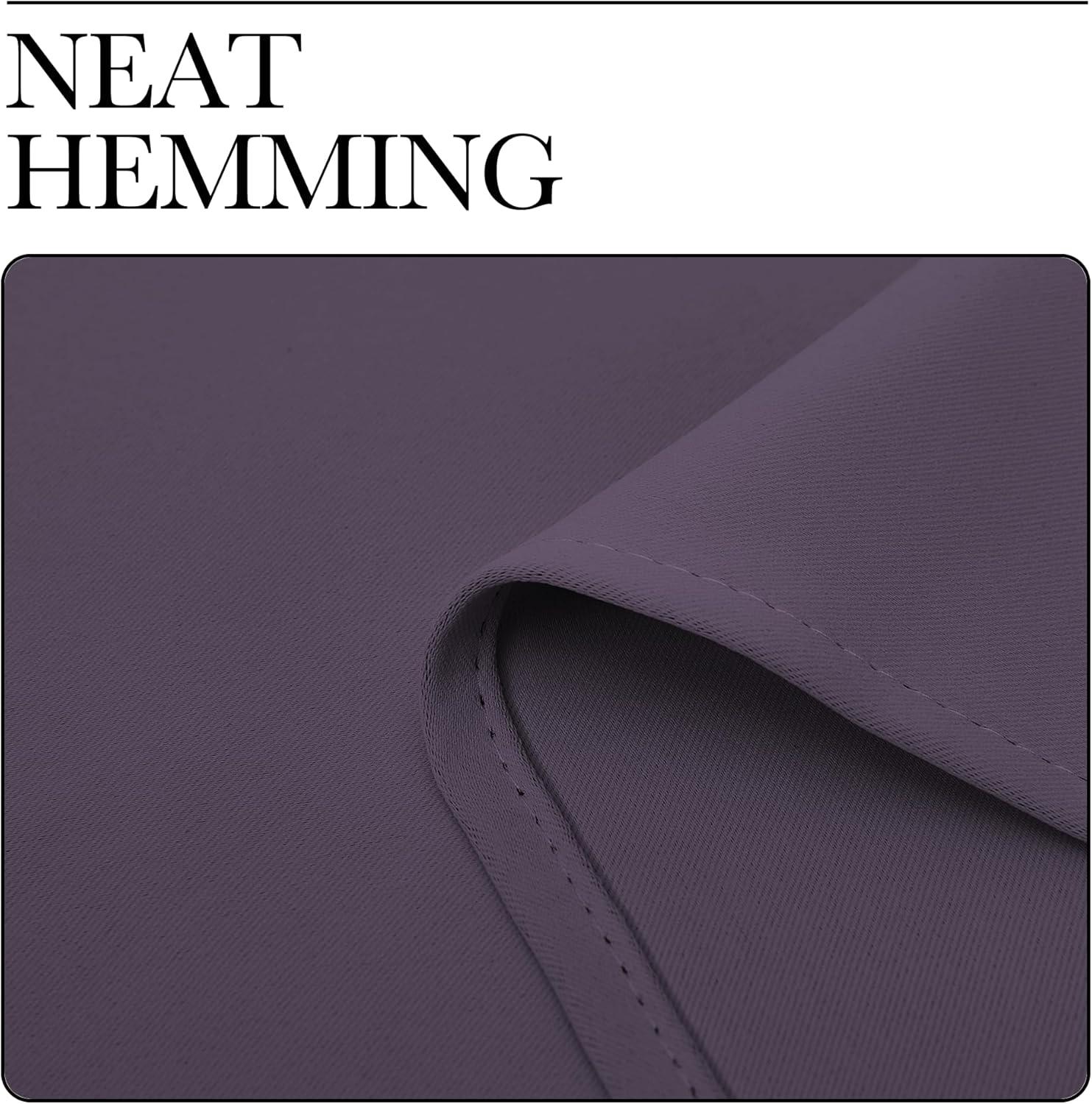 imageNICETOWN Living Room Darkening Curtains  Greyish Purple Color W42 x L70 Set of 2 Home Decor Room Darkening Thermal Insulated Drapery Panels for OfficeSchoolHospital Window