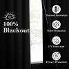 imageNICETOWN 100 Blackout Curtains 96 inches Long Grommet Portable Blackout Travel Window Treatment Thermal Curtains Energy Saving for BedroomHome Theater Off White W52 x L96 2 Panels
