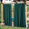 imageNICETOWN 2 Pieces Outdoor Curtainss for Patio Waterproof 95 inch Length Sticky Tab Top Thermal Insulated Blackout Window Treatment Dividers Protect Privacy for CabanaArbor W52 x L95 Silver GreyHunter Green