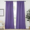 imageNICETOWN Bedroom Blackout Curtain Panels  Lilac Purple Color 52 x 108 Inch 2 PCs Insulating Energy Saving Solid Rod Pocket Blackout Drapes for Hall Villa