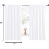 imageNICETOWN Bedroom Window Curtain Panels  Window Treatment Rod Pocket Drapes for Nursery White 2 Panels 52quot by 63quot