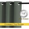 imageNICETOWN Blackout 102 inch Curtains for Living Room Grommet Thermal Insulated Room Darkening Curtains for BedroomLiving Room 2 Panels W52 x L102 Dark Mallard