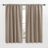 imageNICETOWN Blackout Curtain Panels for Living Room  Taupe Color 34x63 Inch 2 Panels Set Thermal Insulated Room Darkening Blackout DrapesDraperies with Rod Pocket ampamp Back Tab for Window