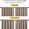 imageNICETOWN Blackout Curtain Panels for Living Room  Taupe Color 34x63 Inch 2 Panels Set Thermal Insulated Room Darkening Blackout DrapesDraperies with Rod Pocket ampamp Back Tab for Window