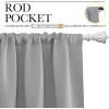 imageNICETOWN Blackout Curtain Panels for Window  Energy Efficient ampamp Noise Reducing Thermal Insulated Rod Pocket Blackout DrapesDraperies for Living Room Silver Grey 2 Panels W52 inches x L63 inches