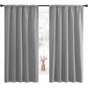 imageNICETOWN Blackout Curtain Panels for Window  Energy Efficient ampamp Noise Reducing Thermal Insulated Rod Pocket Blackout DrapesDraperies for Living Room Silver Grey 2 Panels W52 inches x L63 inches
