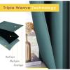 imageNICETOWN Blackout Curtains ampamp Drapes for Bedroom Sea Teal W34 x L40 Set of 2 Triple Weave Grommet Top Thermal Insulated Light Blocking Panels for BathroomLiving Room