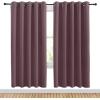 imageNICETOWN Blackout Draperies Curtains for Kids Room Window Treatment Thermal Insulated Solid Grommet Blackout Drape Panels for Bedroom Dry Rose Set of 2 70 by 72 inches