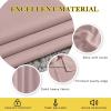 imageNICETOWN Blush Pink Short Curtains for Girls Room Grommet Kitchen Window Curtains Thermal Short Drapes Room Darkening for Cafe 2 Panels W52 x L36