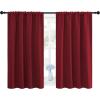 imageNICETOWN Burgundy Curtains Blackout Drape Panels  Lights Block Out Window Treatment Curtain Sets for Home Decoration on Christmas ampamp Thanksgiving Day Set of 2 Panels 42 by 45Inch