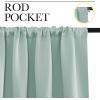 imageNICETOWN Curtains for Living Room 2 Panels Rod Pocket Thermal Drapes for Bedroom Room Darkning Fresh Shading Blinds Modern Home Decoration for Girls W42 x L63 in per Panel Seafoam Green
