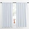 imageNICETOWN Greyish White Bedroom Curtain Panels  MultiFunction Noise Reducing Performance Window Treatment Thermal Insulated Room Darkening Drapes for Nursery 2 Panels 52 by 63
