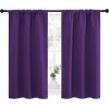 imageNICETOWN Kitchen Curtains Blackout Drapes ampamp Curtains Energy Smart Window Treatment Curtain Panels for Bedroom Royal Purple 34 in x 45 in W x L Set of 2