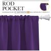 imageNICETOWN Kitchen Curtains Blackout Drapes ampamp Curtains Energy Smart Window Treatment Curtain Panels for Bedroom Royal Purple 34 in x 45 in W x L Set of 2