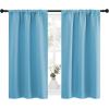 imageNICETOWN Kitchen Curtains Short Blackout Curtains ampamp Drapes Home Decoration Privacy Thermal Insulated Curtains for Unicorn Theam Room Teal Blue 34quot Wide 45quot Long 2 PCs