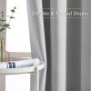 imageNICETOWN Light Gray Blackout Curtains 84 inch Long for Bedroom  Thermal Insulated Solid Grommet Light Blocking Window Curtains ampamp Drapes for Living Room 2 Panels 52 x 84 Inch Silver Grey