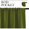 imageNICETOWN RV Blackout Curtains for Camper Windows Olive 29quot Wide by 50quot Long 2 PCs Short Blackout Curtains ampamp Drapes Thermal Insulated Blackout Curtain Panels for Kids Room Play Room
