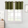 imageNICETOWN Red Blackout Tiers Window Curtains 30 inch Length 2 Panels Short Tiers for Home Decor Small Kitchen Christmas Curtains for Half Window 52 by 30 Inch 2 Panels Burgundy RedOlive Green