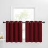 imageNICETOWN Red Blackout Tiers Window Curtains 30 inch Length 2 Panels Short Tiers for Home Decor Small Kitchen Christmas Curtains for Half Window 52 by 30 Inch 2 Panels Burgundy RedBurgundy Red
