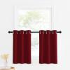 imageNICETOWN Red Blackout Tiers Window Curtains 30 inch Length 2 Panels Short Tiers for Home Decor Small Kitchen Christmas Curtains for Half Window 52 by 30 Inch 2 Panels Burgundy RedBurgundy Red