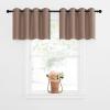 imageNICETOWN Red Blackout Tiers Window Curtains 30 inch Length 2 Panels Short Tiers for Home Decor Small Kitchen Christmas Curtains for Half Window 52 by 30 Inch 2 Panels Burgundy RedCappuccino