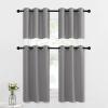 imageNICETOWN Red Blackout Tiers Window Curtains 30 inch Length 2 Panels Short Tiers for Home Decor Small Kitchen Christmas Curtains for Half Window 52 by 30 Inch 2 Panels Burgundy RedSliver Grey
