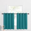 imageNICETOWN Red Blackout Tiers Window Curtains 30 inch Length 2 Panels Short Tiers for Home Decor Small Kitchen Christmas Curtains for Half Window 52 by 30 Inch 2 Panels Burgundy RedPeacock Teal