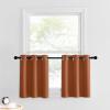 imageNICETOWN Red Blackout Tiers Window Curtains 30 inch Length 2 Panels Short Tiers for Home Decor Small Kitchen Christmas Curtains for Half Window 52 by 30 Inch 2 Panels Burgundy RedBurnt Orange