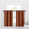 imageNICETOWN Red Blackout Tiers Window Curtains 30 inch Length 2 Panels Short Tiers for Home Decor Small Kitchen Christmas Curtains for Half Window 52 by 30 Inch 2 Panels Burgundy RedBurnt Orange