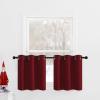 imageNICETOWN Red Blackout Tiers Window Curtains 30 inch Length 2 Panels Short Tiers for Home Decor Small Kitchen Christmas Curtains for Half Window 52 by 30 Inch 2 Panels Burgundy RedBurgundy