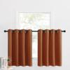 imageNICETOWN Red Blackout Tiers Window Curtains 30 inch Length 2 Panels Short Tiers for Home Decor Small Kitchen Christmas Curtains for Half Window 52 by 30 Inch 2 Panels Burgundy RedBurnt Orange