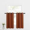 imageNICETOWN Red Blackout Tiers Window Curtains 30 inch Length 2 Panels Short Tiers for Home Decor Small Kitchen Christmas Curtains for Half Window 52 by 30 Inch 2 Panels Burgundy RedBurnt Orange