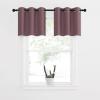 imageNICETOWN Red Blackout Tiers Window Curtains 30 inch Length 2 Panels Short Tiers for Home Decor Small Kitchen Christmas Curtains for Half Window 52 by 30 Inch 2 Panels Burgundy RedDry Rose