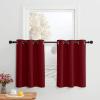imageNICETOWN Red Blackout Tiers Window Curtains 30 inch Length 2 Panels Short Tiers for Home Decor Small Kitchen Christmas Curtains for Half Window 52 by 30 Inch 2 Panels Burgundy RedBurgundy Red