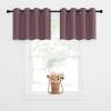 imageNICETOWN Red Blackout Tiers Window Curtains 30 inch Length 2 Panels Short Tiers for Home Decor Small Kitchen Christmas Curtains for Half Window 52 by 30 Inch 2 Panels Burgundy RedDry Rose