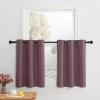 imageNICETOWN Red Blackout Tiers Window Curtains 30 inch Length 2 Panels Short Tiers for Home Decor Small Kitchen Christmas Curtains for Half Window 52 by 30 Inch 2 Panels Burgundy RedDry Rose