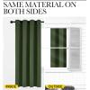 imageNICETOWN Room Darkening Dark Green Curtains for Windows Grommet Thermal Drapes Window Treatments Sound Reducing for BedroomLiving Room W52 x L84 2 Panels